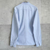 Fred Perry logo embroidered check pattern long sleeve shirt in blue