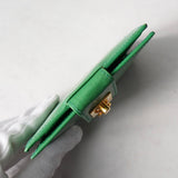 セリーヌ ゴールド ガンチーニ レザー 二つ折り財布 グリーン - NEWSED