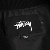 ステューシー ストライプ柄 ロゴ刺繍 ウール ジャケット ブルゾン ブラック / グレー - NEWSED