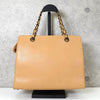 Chanel Coco Mark Lambskin Chain Tote Bag in Beige