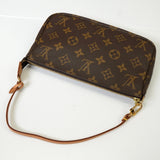 ルイ・ヴィトン モノグラム ポシェット アクセソワール レザー ハンドバッグ ワンショルダーバッグ ブラウン - NEWSED