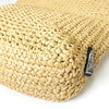 Prada Raffia Crochet Triangle Logo Handbag in Beige
