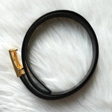 セリーヌ ヴィンテージ サルキー 輪馬車 レザー ベルト ブラック / ゴールド - NEWSED