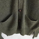 ポロ バイ ラルフローレン ウール カーディガン くるみボタン ロゴ刺繍 カーキ - NEWSED