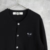 プレイ コムデギャルソン ハートロゴ カーディガン ブラック レディース