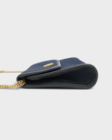 ディオール トロッター キャンバス レザー チェーンショルダーバッグ ネイビー - NEWSED
