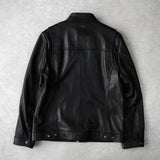 ポリス ラムレザー シングル ライダースジャケット レザージャケット ブラック メンズ タグ付き未使用品 - NEWSED