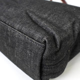 シャネル ココマーク デニム / レザー トートバッグ ブラック / ブラウン - NEWSED