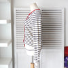 Lacoste Logo Patch Striped Cardigan in White for Women