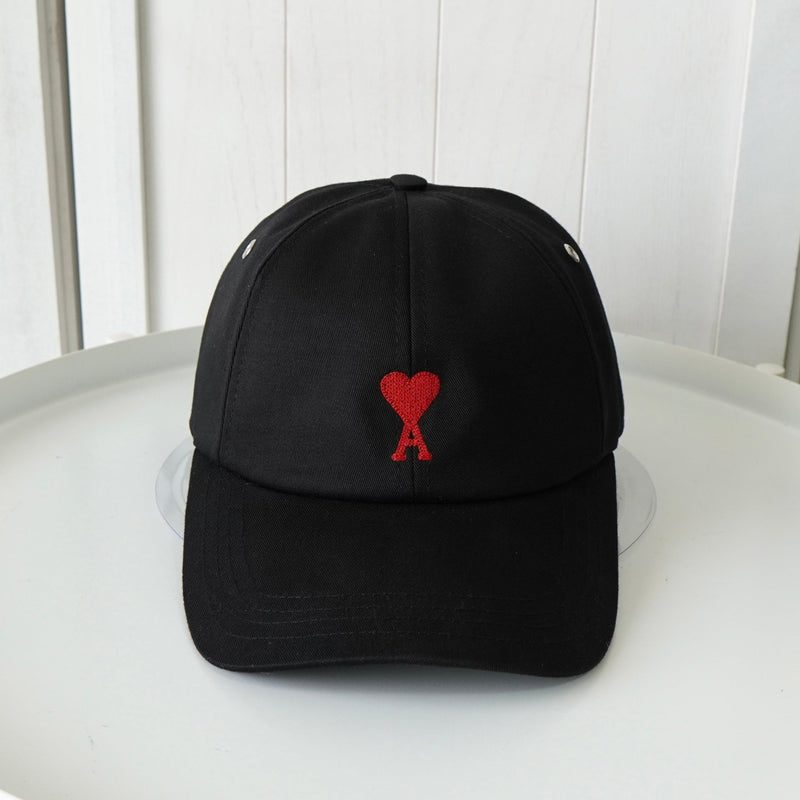 アミパリ アミ パリス ハートロゴ キャップ ブラック - NEWSED