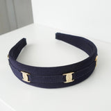 サルバトーレ フェラガモ ヴァラ リボン カチューシャ ネイビー 箱付き - NEWSED