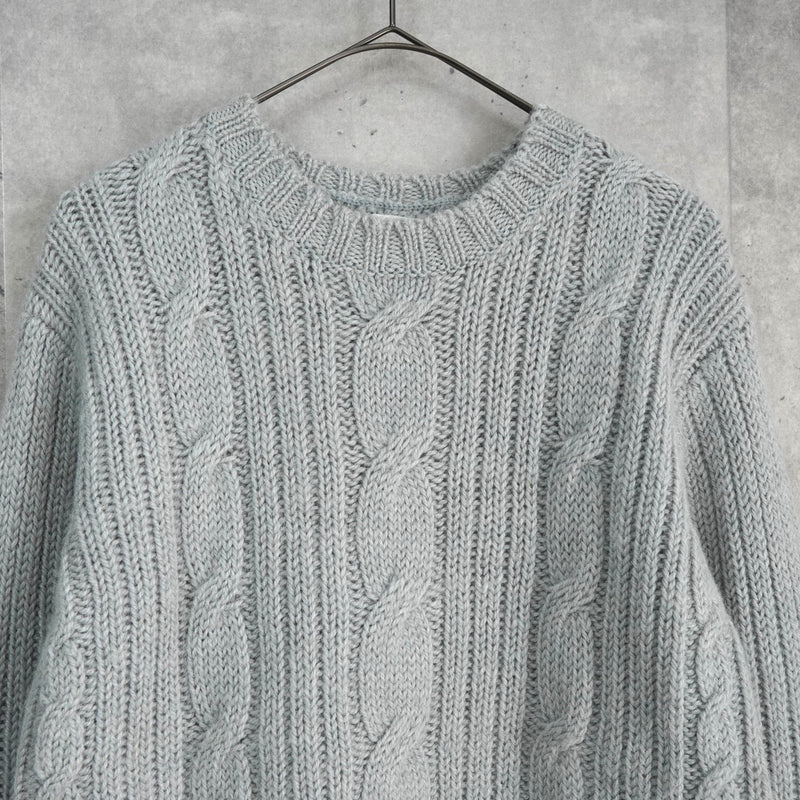 ポールスミス ケーブル編み アルパカ混紡 ニット グレー - NEWSED