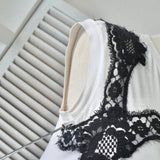 ドルチェ&ガッバーナ レース ノースリーブ トップス ホワイト レディース - NEWSED