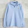 Polo Ralph Lauren 徽标半拉链运动衫 浅蓝色