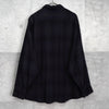 エヌハリウッド オンブレシャツ レーヨンシャツ 長袖シャツ ブラック