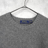 ポロ ラルフローレン スモールポニー ウール ニット グレー - NEWSED