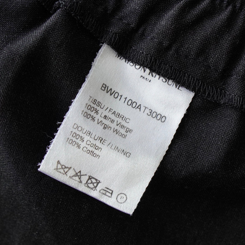 メゾンキツネ 薄手 ツータック イージースラックス ブラック - NEWSED