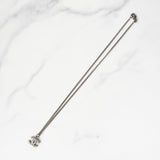 シャネル ココマーク ラインストーン ネックレス シルバー - NEWSED