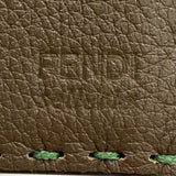 フェンディ フェンディ セレリア バイフォールド ロゴ金具 ステッチデザイン レザー コンパクトウォレット 二つ折り財布 グリーン メンズ - NEWSED
