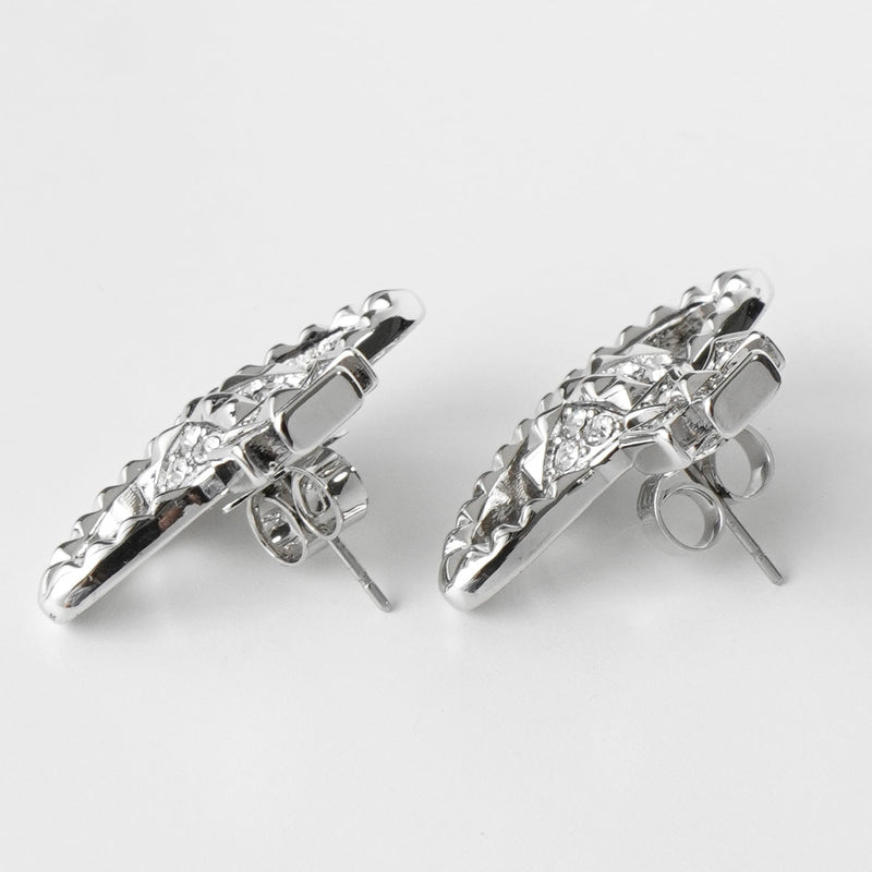 ヴィヴィアン ウエストウッド オーブ ラインストーン シルバー ピアス 箱付き - NEWSED