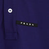 Prada 橡胶徽标海军蓝短袖 Polo 衫