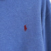 Polo Ralph Lauren 徽标刺绣蓝色半拉链运动衫