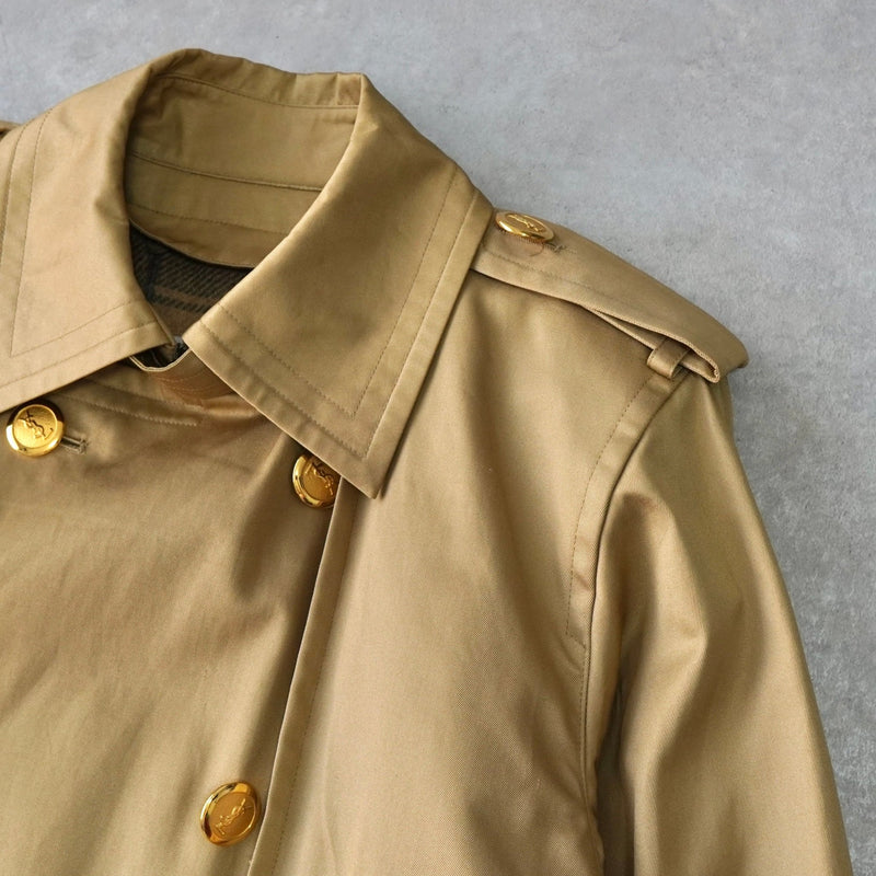 イヴ サンローラン ヴィンテージ 金ボタン レンチコート ウールライナー付き ベージュ - NEWSED