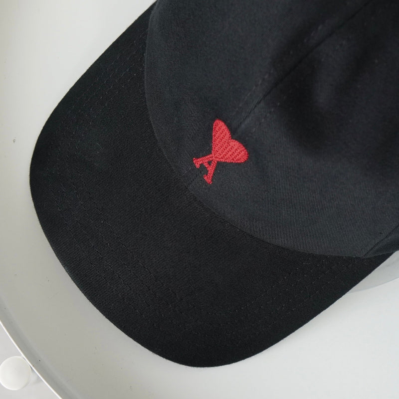 アミパリ アミ パリス ハートロゴ キャップ ブラック - NEWSED