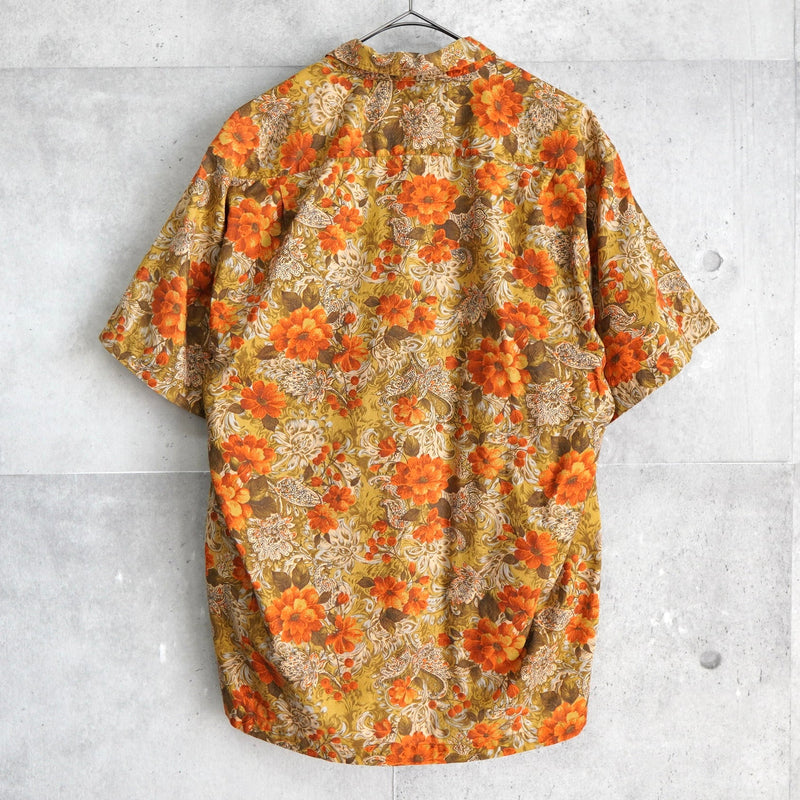 クリスチャン ディオール ロゴ刺繍 半袖シャツ オープンカラーシャツ 総柄 オレンジ - NEWSED