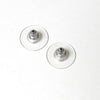 Chanel Coco Mark Rhinestone Earrings, Silver