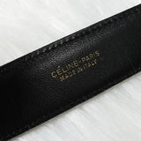 セリーヌ ヴィンテージ 輪馬車 サルキー レザー ベルト ブラック レディース - NEWSED