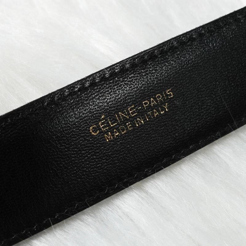 セリーヌ ヴィンテージ 輪馬車 サルキー レザー ベルト ブラック レディース - NEWSED