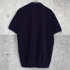 Lacoste 海军蓝绒面徽标短袖 Polo 衫