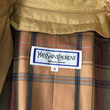 イヴ サンローラン ヴィンテージ 金ボタン レンチコート ウールライナー付き ベージュ - NEWSED