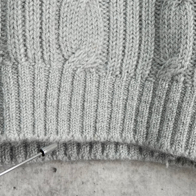 ポールスミス ケーブル編み アルパカ混紡 ニット グレー - NEWSED