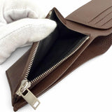 ジルサンダー ジップポケット ウォレット ロゴ 二つ折り財布 ダークブラウン レディース 未使用品 - NEWSED