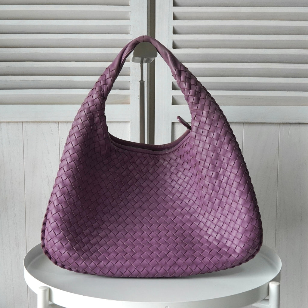 ボッテガ イントレチャート レザー ワンショルダーバッグ パープル