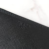 プラダ サフィアーノ レザー 三角プレート 二つ折り財布 長財布 ブラック