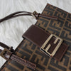 Fendi Vintage Zucca 帆布手提包，棕色