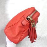 グッチ ソーホー レザー フリンジ チェーンショルダーバッグ ピンク - NEWSED