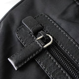 プラダ ポコノ テスートナイロン / サフィアーノレザー トライアングルロゴ ショルダーバッグ ブラック - NEWSED