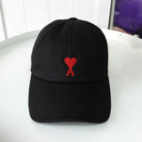 アミパリ アミ パリス ハートロゴ キャップ 帽子 ブラック - NEWSED