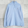 Polo Ralph Lauren 徽标半拉链运动衫 浅蓝色
