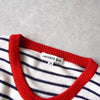 Lacoste Logo Patch Striped Cardigan in White for Women