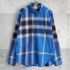 Burberry 渐变色格纹长袖衬衫（蓝色）