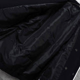 アディダス ロゴ ジッパー ウール ピーコート メンズ ブラック - NEWSED