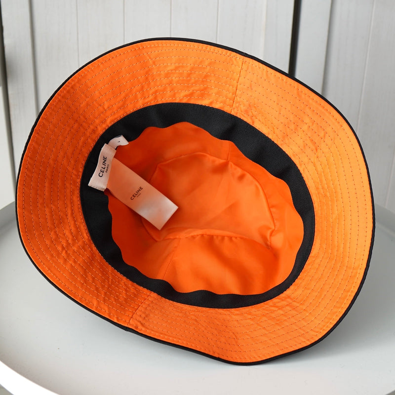 セリーヌ ロゴ キルティング ナイロン バケットハット 帽子 ブラック - NEWSED