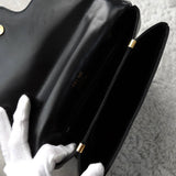 セリーヌ ヴィンテージ トリオンフ カーフ レザー ハンドバッグ 自立型 ブラック - NEWSED