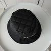 セリーヌ ロゴ キルティング ナイロン バケットハット 帽子 ブラック