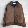 Fred Perry logo embroidery knit switching quilted jacket padded blouson brown